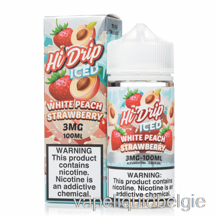 Vape België Ijswitte Perzik Aardbei - Hi-drip - 100ml 6mg